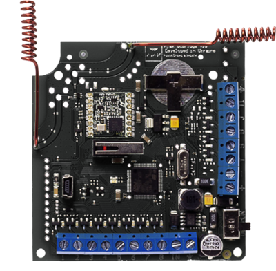 ocBRIDGE PLUS - modul na drôtové pripojenie bezdrôtových detektorov a kontaktov AJAX do systémov 3. strán cez NC/NO